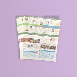 Share Success Doterra tri fold Natural solutions price sheet wellness advocate